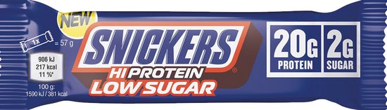 Snickers - Low Sugar High Protein Bar - 12 repen - Milk Chocolate - 20 Gram Proteïne van Merkloos — afbeelding 3