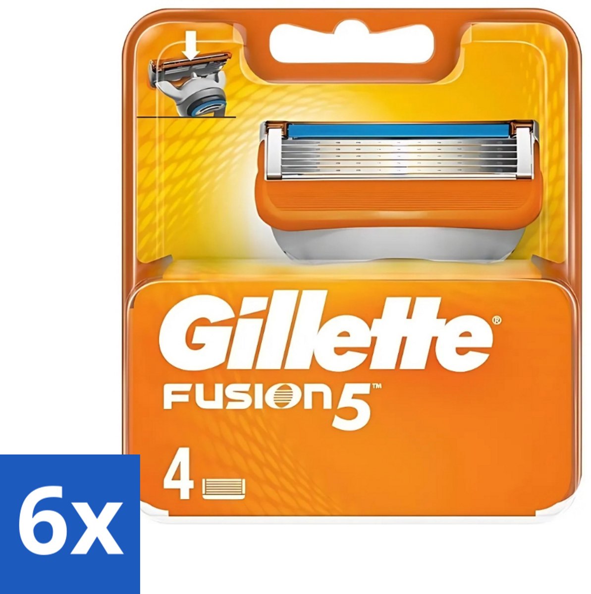 Gillette - Fusion 5 - Precisie en comfort - 4 Navulscheermesjes - Voordeelverpakking - 6 stuks
