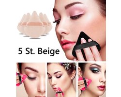 Set van 5 Powder Puff Driehoekige Make-Up Sponsjes I Beauty Blender I Poederdons I Foundation Blender I Beige Set van 5 Powder Puff Driehoekige Make-Up Sponsjes I Beauty Blender I Poederdons I Foundation Blender I Beige