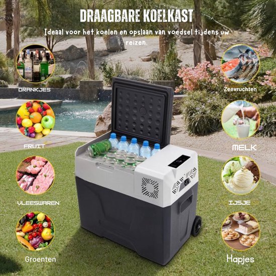 Auto Koelbox met Compressor - 50L Draagbare Koelkast met LCD Display - 12/220V Campingkoeler van Bolt Edge — afbeelding 4