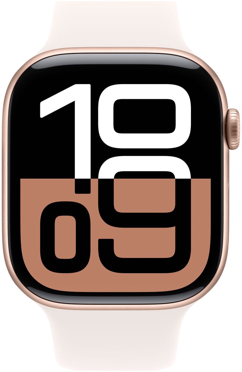 Apple Watch Series 10 46mm Roségoud Sportband S/M