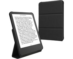 kwmobile E-readerhoesje voor Amazon Kindle Paperwhite (2024) / Colorsoft cover - E-reader Hoes met standaard - Van Kunstleer in zwart