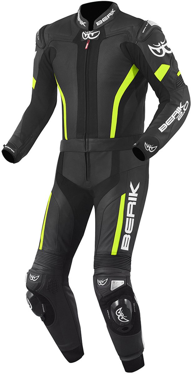 Berik Losail Zwart Geel 2-Delig Motorpak - Racepak