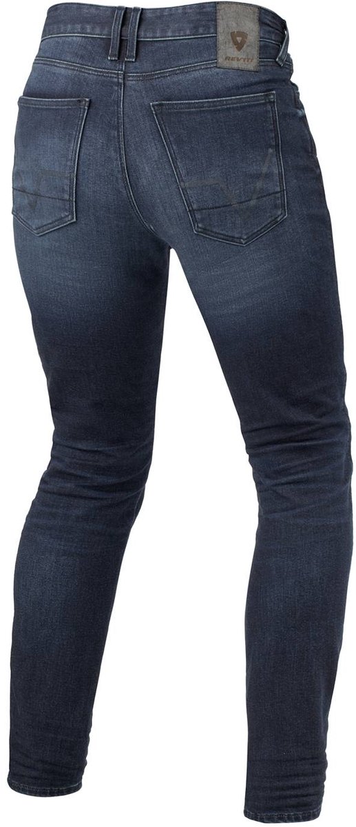 REV'IT! Jeans Carlin SK Dark Blue Used L32 Motorcycle Jeans - Maat 31/32 - Broek – foto 4