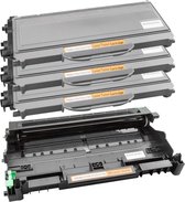 Print-Equipment Toner cartridge/Alternatief Spaarset Brother 3 x TN-2120 toner + 1 DR2100 drum | DCP-7030/ DCP-7040/ DCP-7045/ DCP-7045N/ HL-2140-US/ H