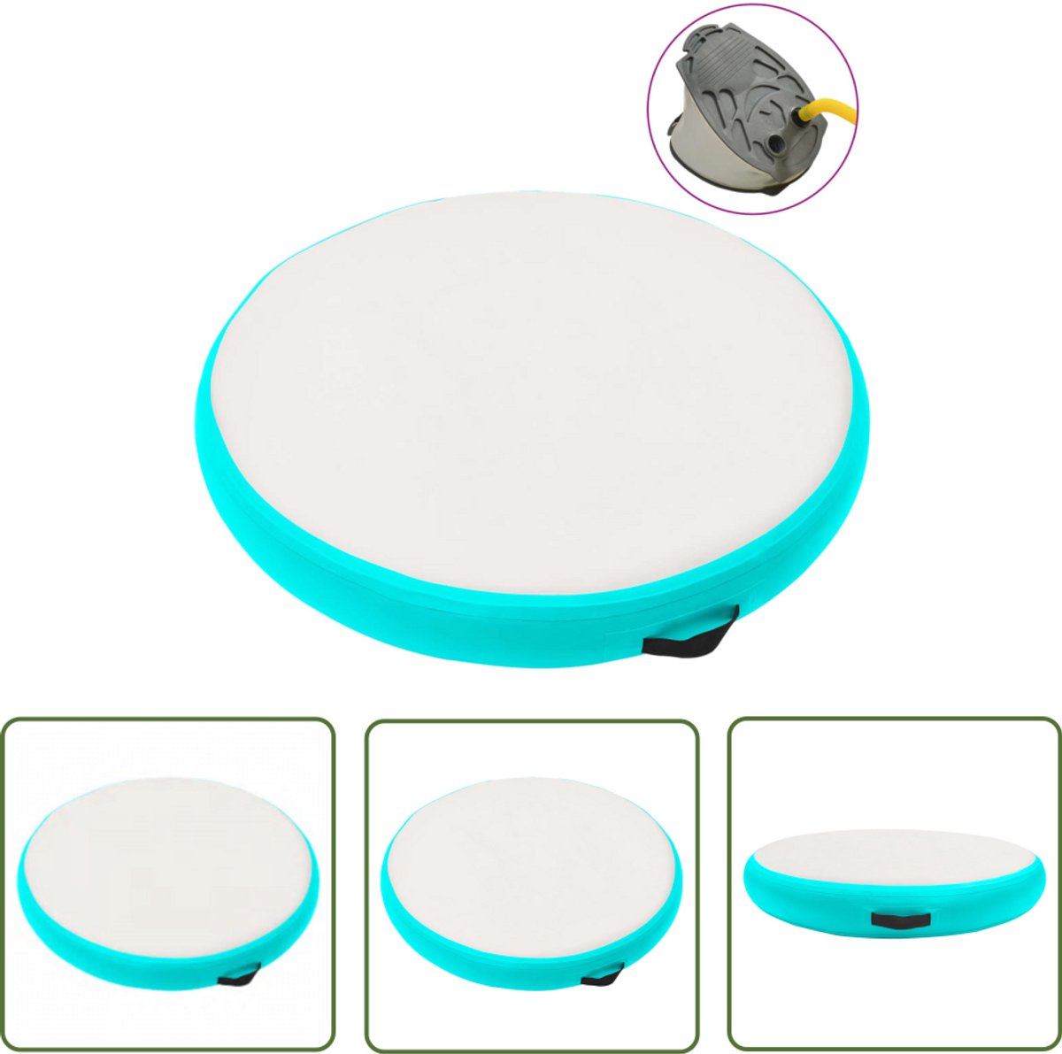 The Living Store Airtrack Sportmat - 100 x 100 x 20 cm - Schokabsorberend