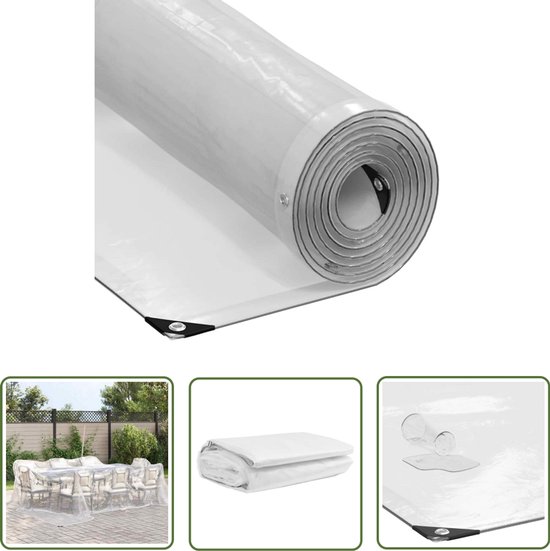 1,2 m x 7,8 m doorzichtig zeildoek blad tuin dekzeil film met oogjes en lanyard, Heavy Duty/Anti Freezing/AntiI-UV/Winddicht Plant Isolatie Luifel Cover voor Kas