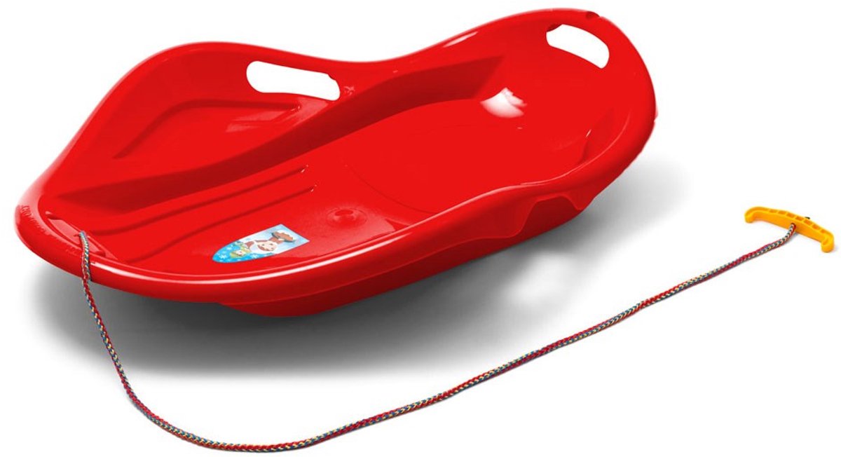 Baby Mix - Slee - Glijder kunststof 80 cm rood - Sneeuwslee - Kinderslee - Slee voor kinderen - Winter speelgoed