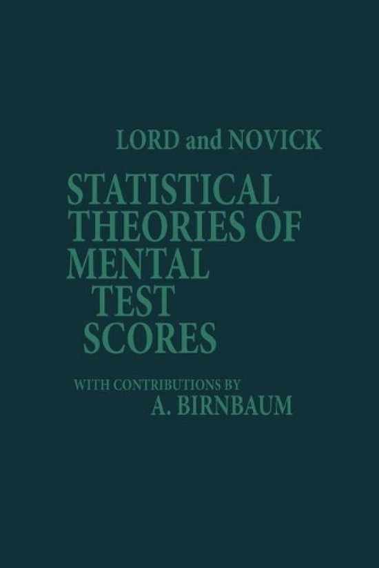 Statistical Theories of Mental Test Scores - cover
