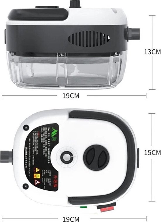 Handstoomreiniger - Stoomreiniger - Tapijtreiniger - Stoomreinigers - Stoomapparaat - Vloerreiniger - Autoreiniger - Draagbare Handstoomreiniger Schoonmaak - 2500W - 220V - Inclusief 3 Opzetborstels - Wit van Merkloos	 — afbeelding 4