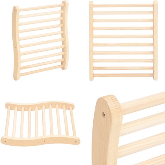 vidaXL Saunarugsteun massief grenenhout - Sauna Rugleuning - Sauna Rugleuningen - Sauna Rugsteun - Houten Sauna Rugleuning