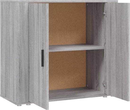 Buffet vidaXL 80 x 33 x 70 Commodes , bois traité, couleur chêne Sonoma gris.