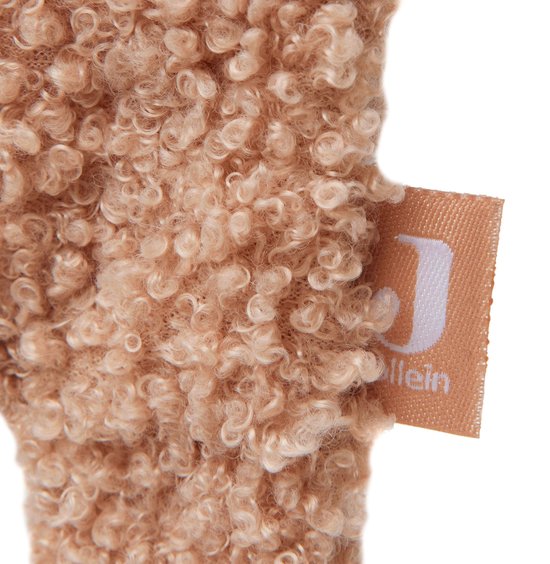 Beige teddy speenkoord met Jollein logo.