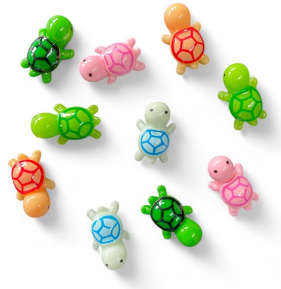 Gekleurde 3D Schildpad Magneten Set