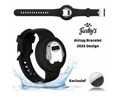 Waterdichte AirTag Armband voor Kinderen – Geschikt voor Apple AirTag – Airtag-sleutelhanger - Airtag Houder - Verstelbare Siliconen Tracker Houder – 2025 Design – Veilig & Comfortabel – Zwarte Haai