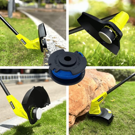 Spoel van draadtrimmer vervangingsdraad AC14RL3A geschikt voor Ryobi One+ bosmaaier 18V 24V 40V Ø 1,65 mm lengte 3,35 m - Set van 6 spoelen + 1 hoes van Vermandel — afbeelding 2