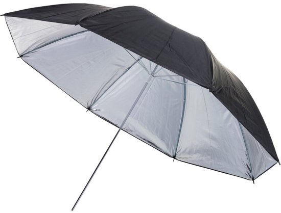 Foto: Bresser br bs110 paraplu zwart zilver 110cm
