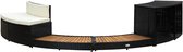 vidaXL Spa-ombouw poly rattan en acaciahout zwart
