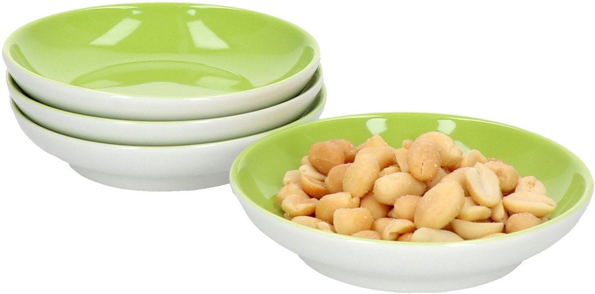 Set van 4 kommen 10cm plat groen Doppio - Ritzenhoff 64193