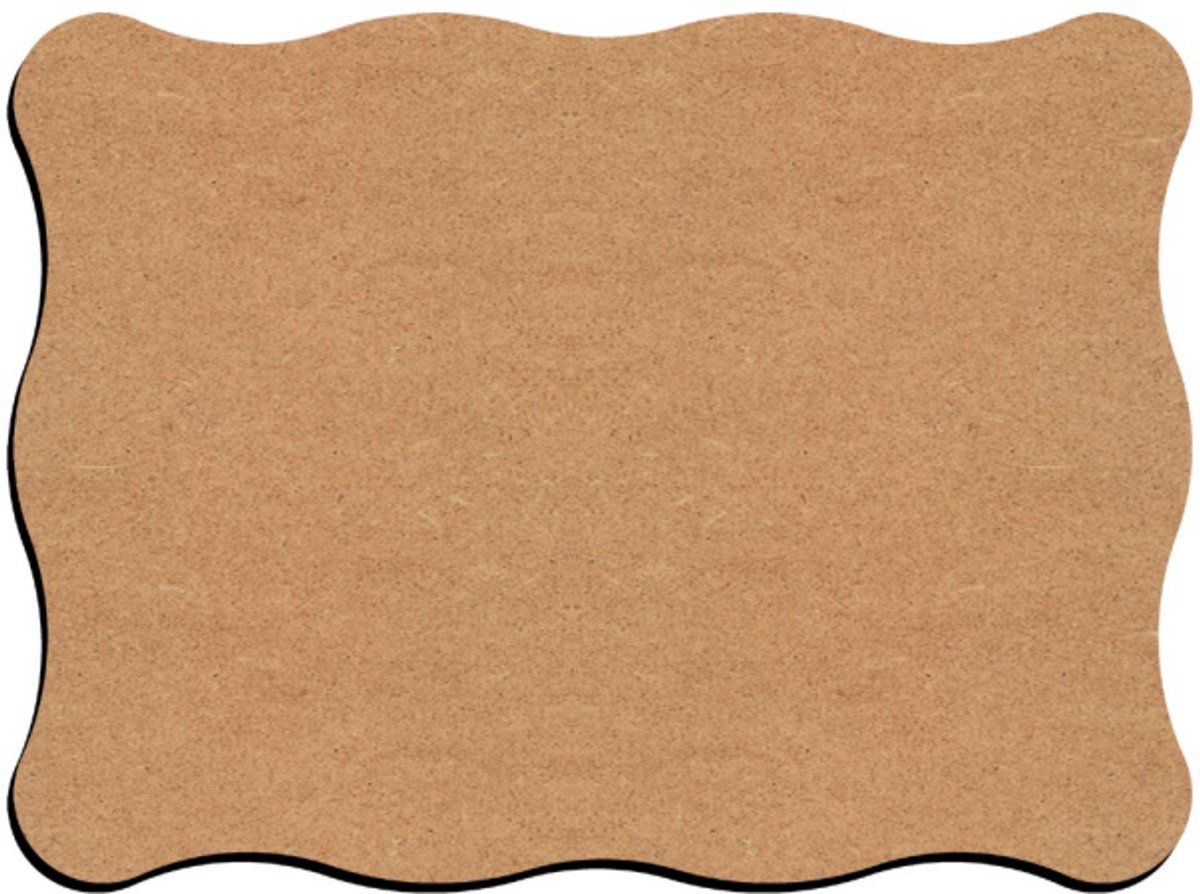 Gomille MDF placemat golvend - creatieve knutsel onderlegger 40x30 cm.