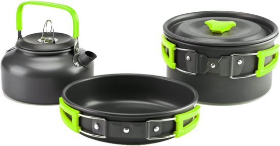 Camping Servies Kookgerei Kit Koken Set Outdoor Al
