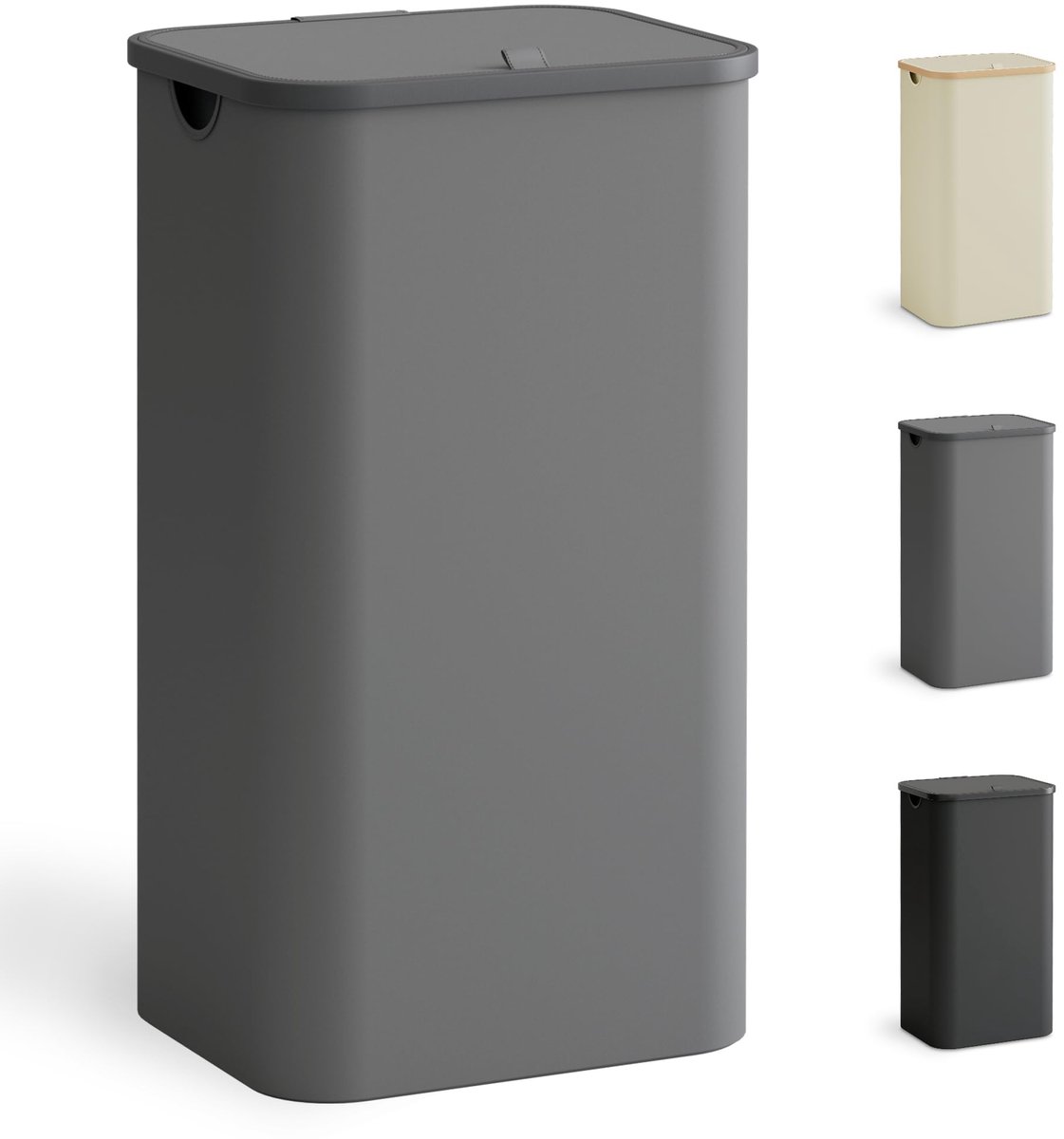 Unyqoos® Ruime en Opvouwbare Wasmand met Deksel en Kunststof Handvat voor Eenvoudig Draagcomfort