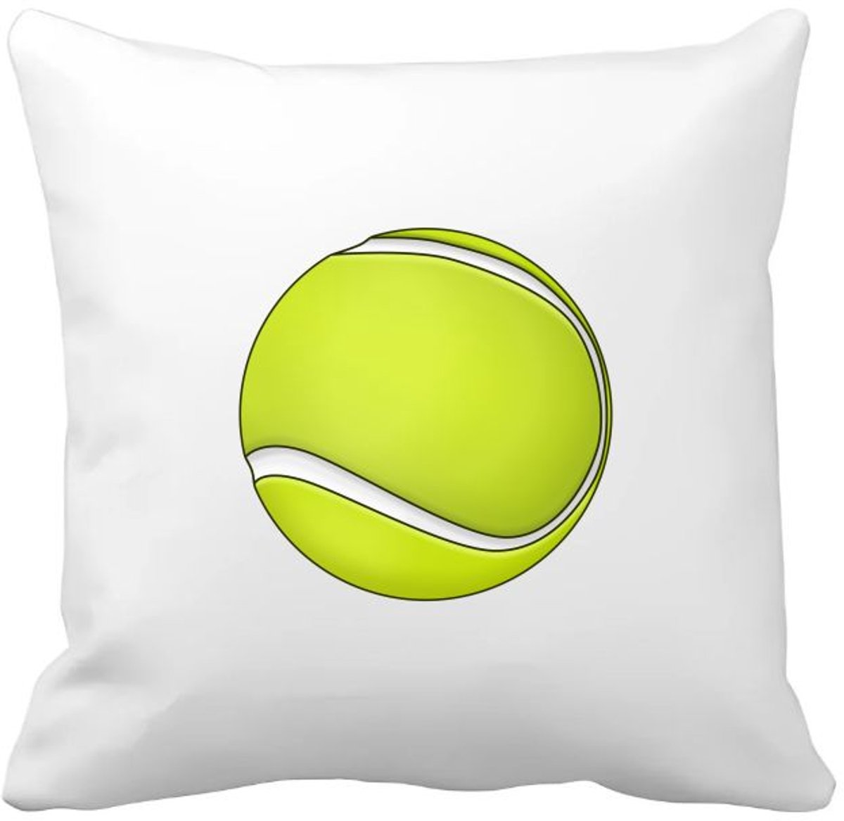 Akyol tennisbal Kussen hoes - Tennis - tennissers - sport - balsport - raket - 40 bij 40 cm Multicolor