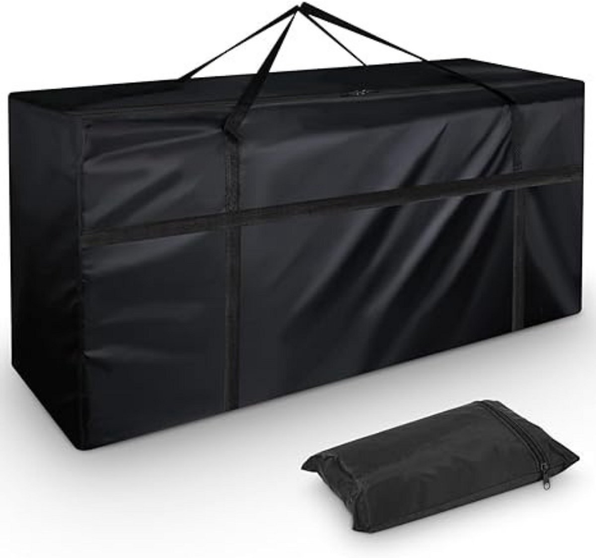 Zylo® Tuinkussenhoes - Tuinmeubelhoes - Tuinkussenhoes Opbergtas - 130 x 32 x 55 cm - Zwart