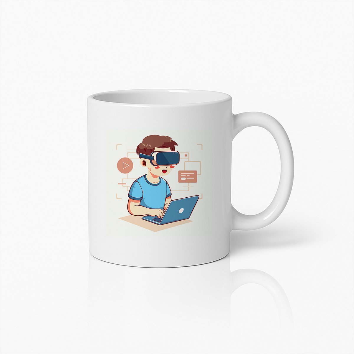 Virtual Reality Gamer Mok – Coole VR Headset Laptop Koffiebeker voor Techliefhebbers
