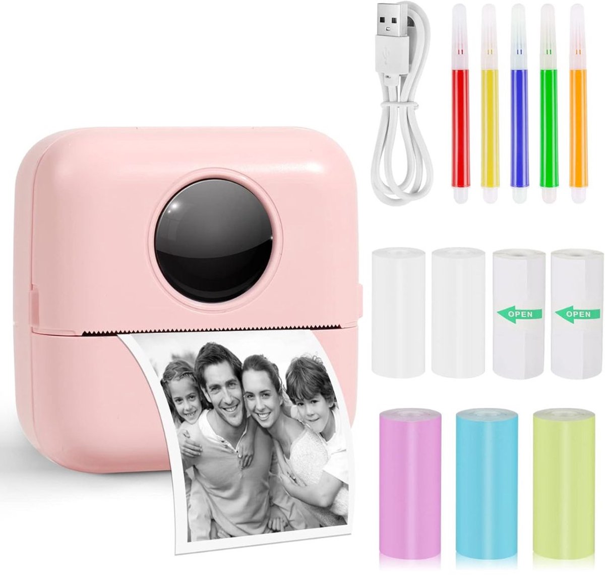 Mini Printer - Pocket Fotoprinter - Thermische - Draadloos voor Mobiel