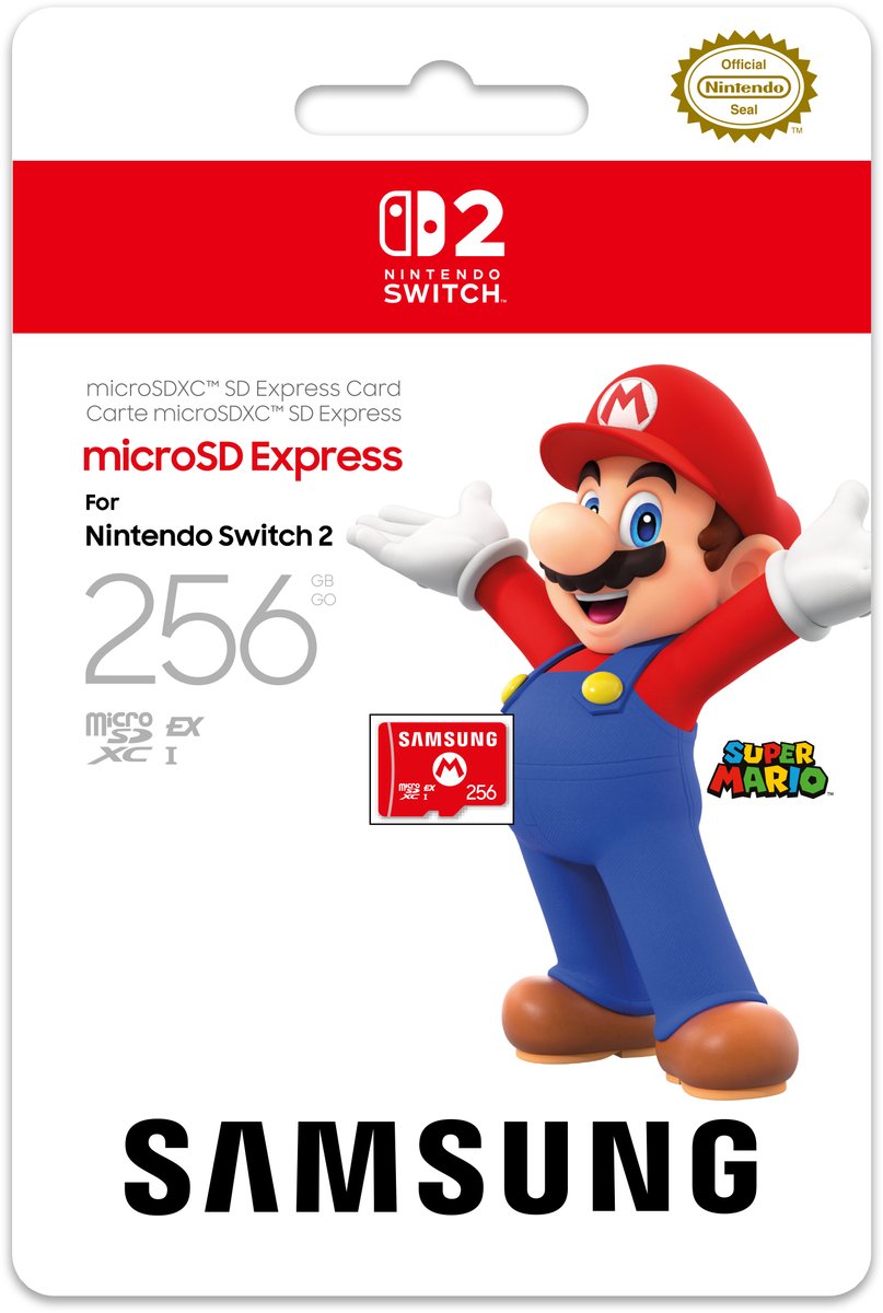 Nintendo Switch 2 Samsung Microsdxc Express 256 Gb Rood Switch2™