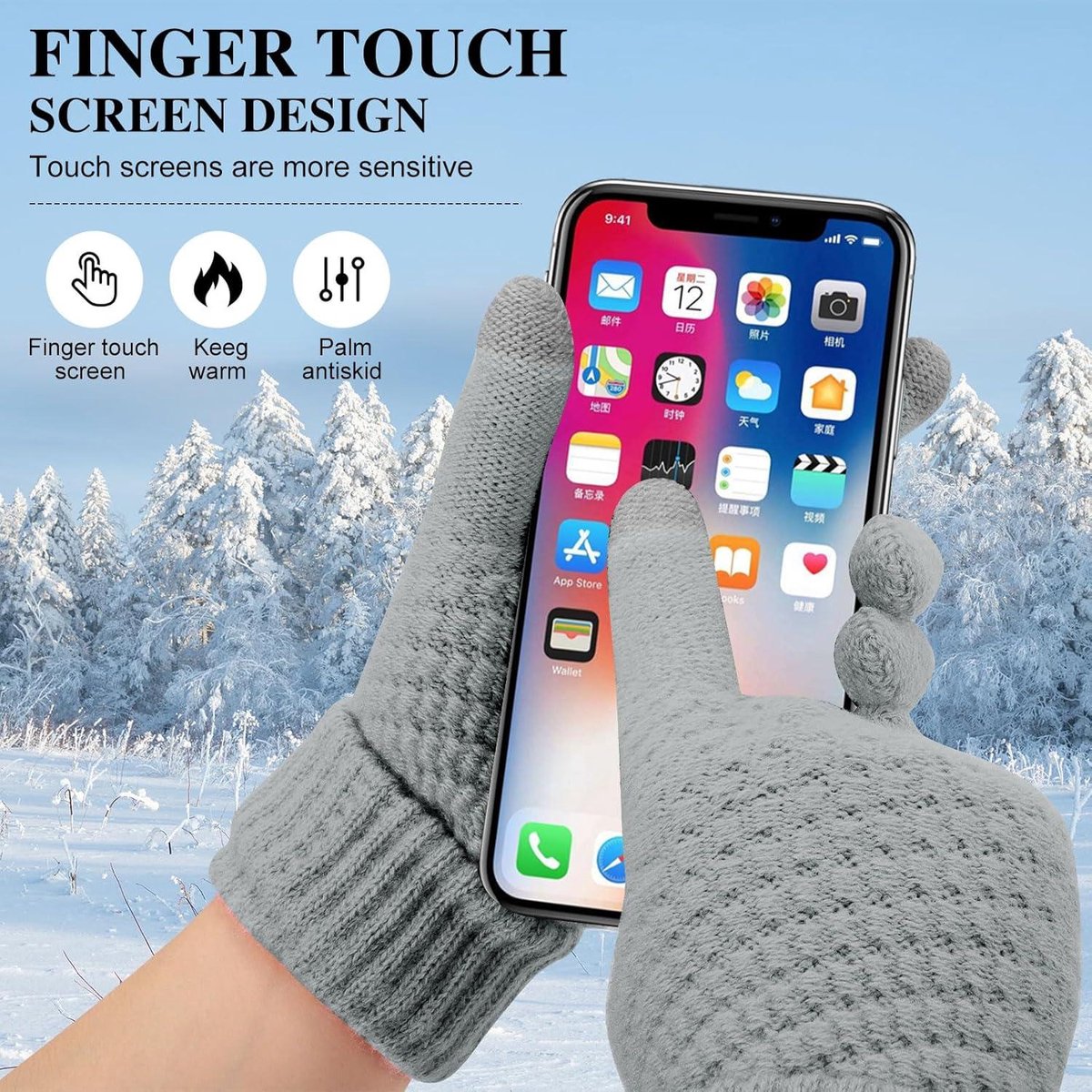 Wintersjaal Hoed Handschoenen Set 2024 Warme Kleding Winter Hoed Sjaal Kit Warm Gebreide Sjaal Screen Handschoenen Fleece Gevoerde Sjaal Hoed Sjaal Hoed voor Mannen Vrouwen Outdoor Activiteit Sjaal