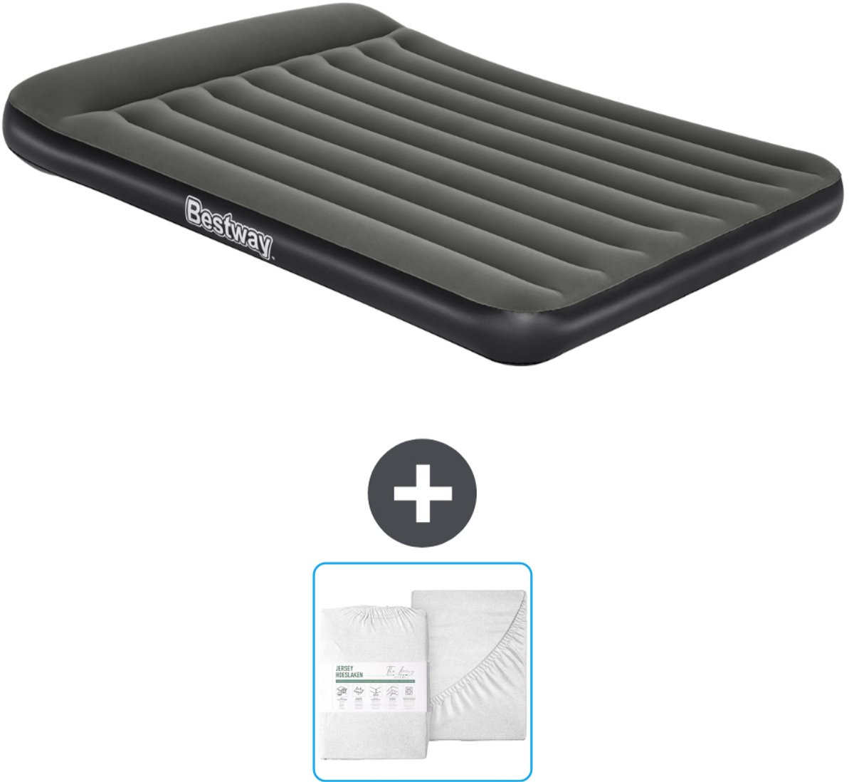Bestway luchtbed - 2-Persoons - 152 x 203 x 30 cm - Groen - Inclusief en Hoeslaken