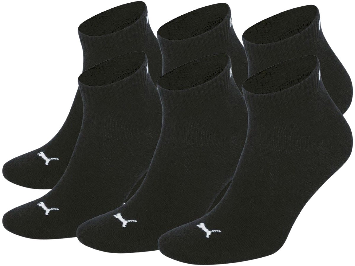 Puma Kids Sneakersokken 6 Pack Zwart