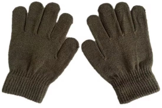 CHPN - Bruine handschoenen - Warme Handschoenen - Warme handen - One size - Bruin - Poly-acryl - Unisex - Elastisch
