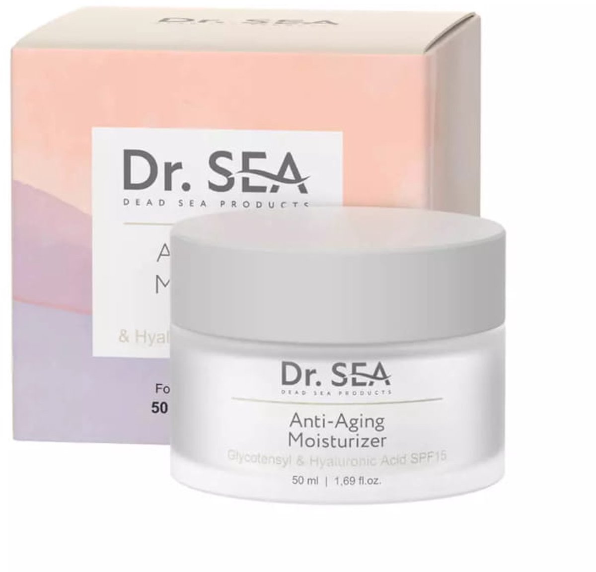 Israëls merk Dr. Sea Anti-Aging Gezichtscrème met Glycotensil Complex en Hyaluronzuur SPF15 en dode zee mineralen 50 ml