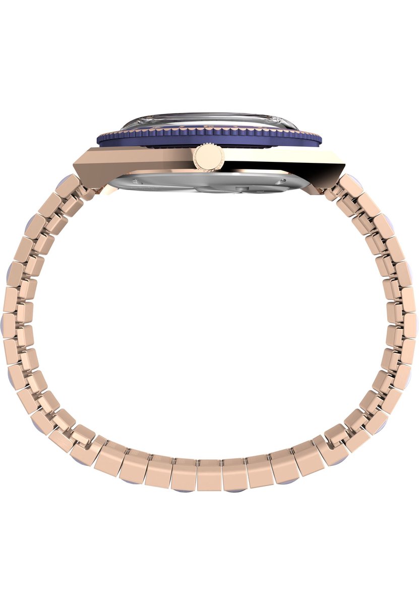 Timex Q Timex Quartz Analoog Horloge Paars Kast: 100% Roestvrij Staal | Armband: 100%Roestvrij Staal 36 TW2W87600AJ, TW2W87700AJ, TW2W87800AJ