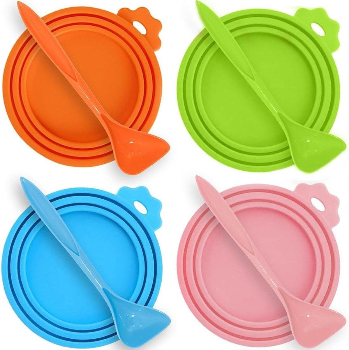 Universal Silicone Lid for 65 mm, 75 mm, and 85 mm Cans - Set of 4