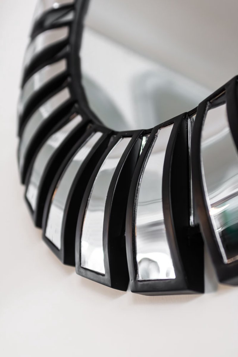 VL Home luxe en decoratieve spiegel zilver