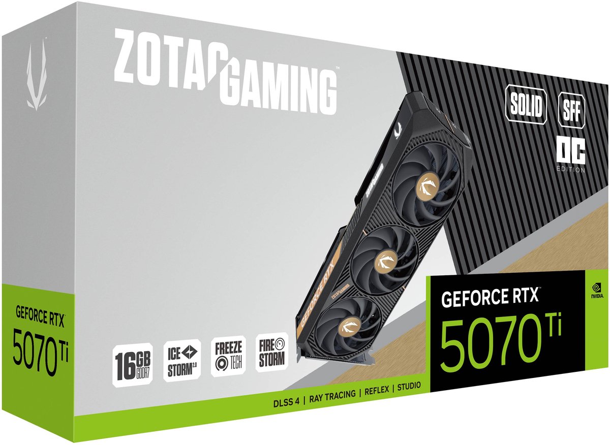 Zotac GAMING GeForce RTX 5070 Ti SOLID SFF OC NVIDIA 16 GB GDDR7