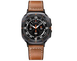 Leren bandje - geschikt voor Samsung Galaxy Watch Ultra (47mm) / Ultra 2025 (47mm) - bruin