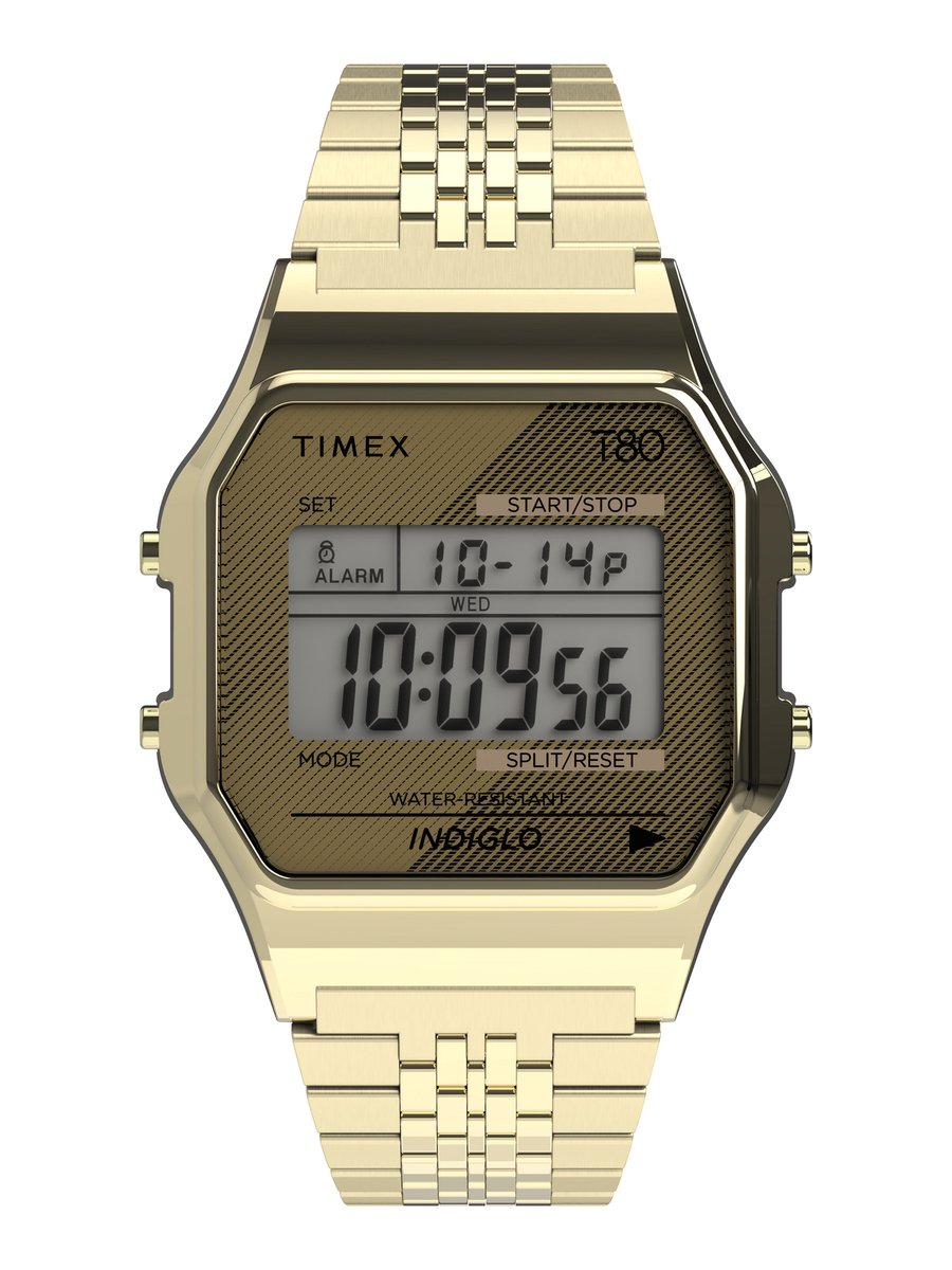 Timex T80 TW2R79200 Horloge - Staal - Goudkleurig - Ø 34 mm
