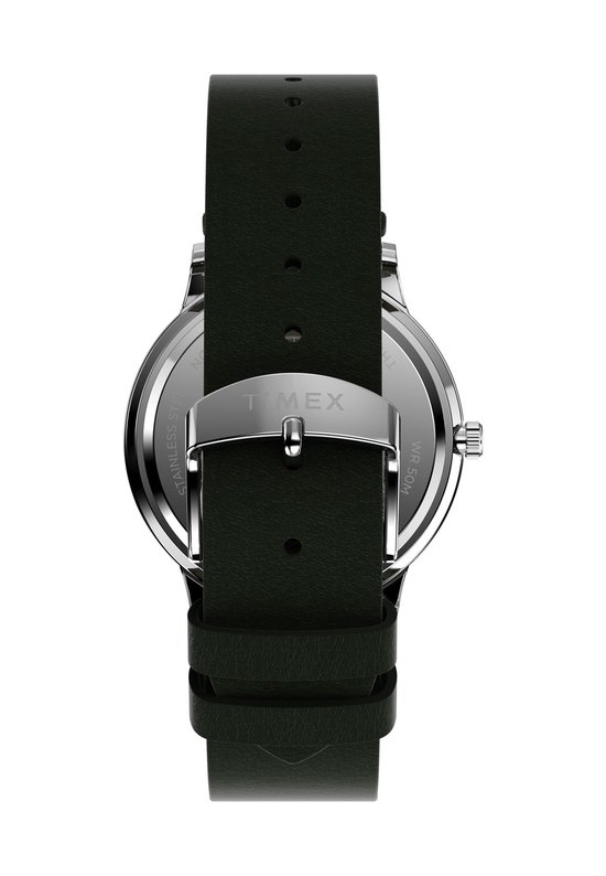 Timex Waterbury Classic Kwarts Analoog Horloge Zwart En Groen Case: 100% Stainless Steel | Armband: 100% Leather 40 TW2W50500AJ, TW2W50600AJ