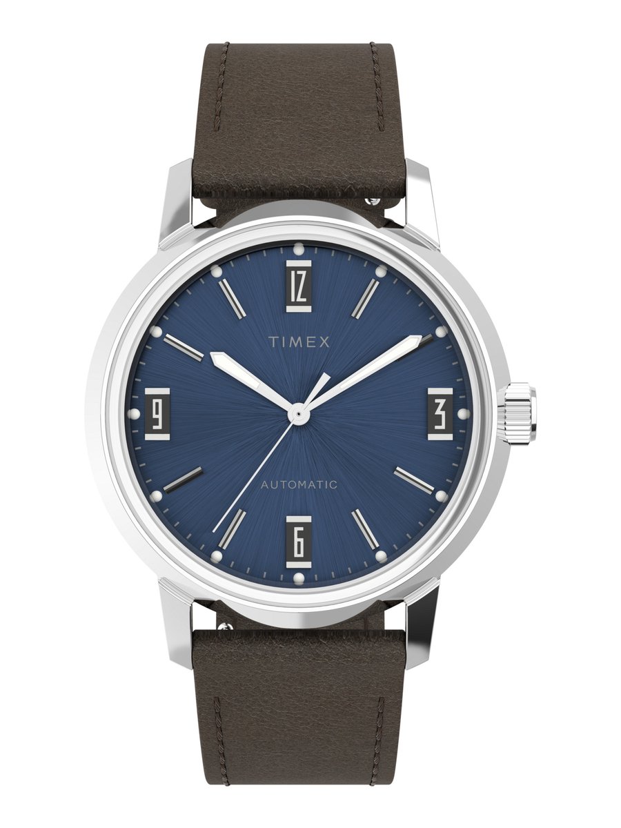 Timex Marlin Automatic TW2V44500 Horloge - Leer - Bruin - Ø 40 mm