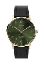 Timex Waterbury Classic Kwarts Analoog Horloge Bruin Case: 100% Stainless Steel | Armband: 100% Leather 40 TW2W75900AJ