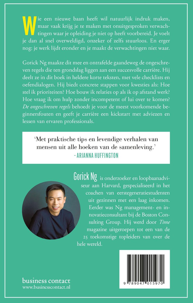 De ongeschreven regels - back cover