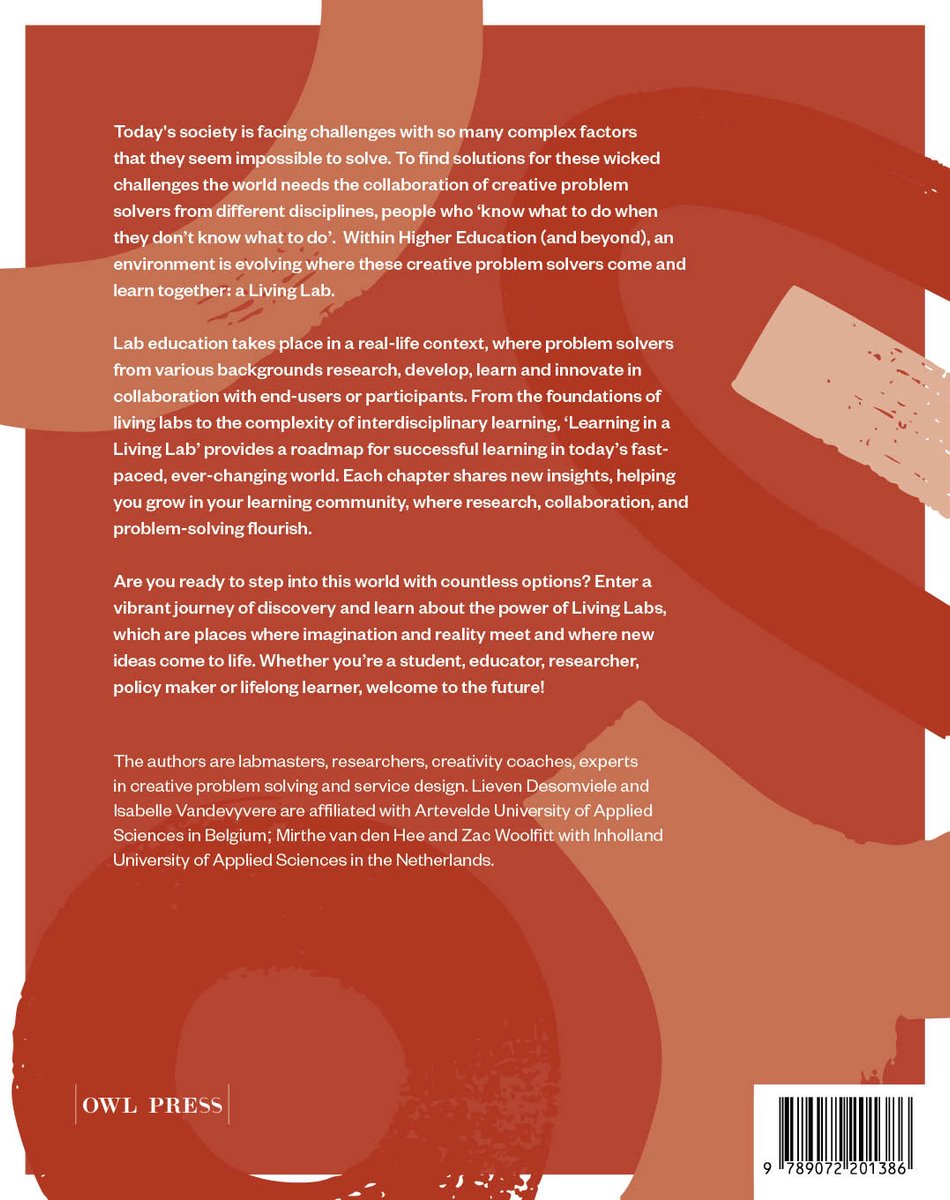 Learning in a living lab - back cover