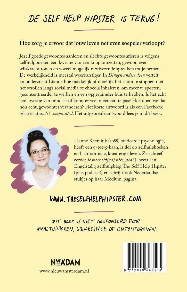 Dingen anders doen - back cover