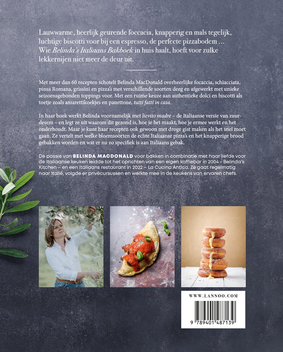 Belinda's Italiaans bakboek - back cover