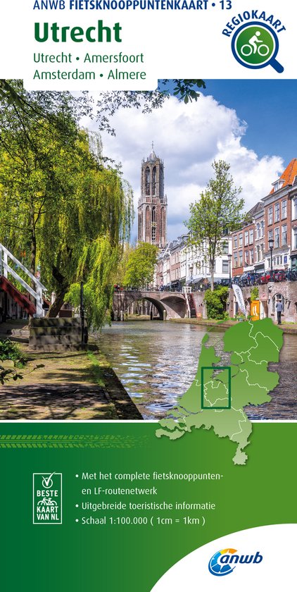 ANWB Fietsknooppuntenkaart 13 - Utrecht – 1:100.000
